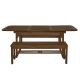 Walker Edison - 3 pc. Acacia Wood Outdoor Patio Dining Set