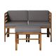 Walker Edison - Harbor 3 pc. Acacia Wood Patio Sectional - Brown
