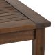 Walker Edison Everest Acacia Wood Outdoor Dining Table - Dark Brown