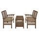 Walker Edison - 3 pc. Acacia Wood Outdoor Patio Dining Set - BBW3SBR-2BT