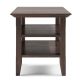 Simpli Home Acadian End Table - Warm Walnut Brown