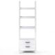 Simpli Home - Sawhorse SOLID WOOD 72 inch x 24 inch Modern Industrial Ladder Shelf with Storage in - White