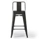 Simpli Home - Rayne Industrial Metal 24 inch Counter Height Stool (Set of 2) in - Distressed Black
