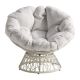 OSP Home Furnishings Papasan Chair - White