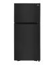 LG - 20.2 Cu. Ft. Top-Freezer Refrigerator (Black)
