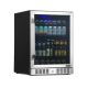 NewAir - 177-Can Beverage Fridge w/ Precision Digital Thermostat - Stainless steel