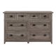 Walker Edison - 52in. Classic Framed 6 Drawer Dresser - Grey Wash