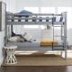 Walker Edison Solid Wood Twin over Twin Mission Design Bunk Bed - Grey