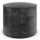 Simpli Home - Connor Round Pouf - Distressed Black