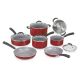 Cuisinart Ceramica XT Nonstick 11 Piece Cookware Set - Red
