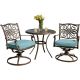 Hanover - Traditions 3-Piece Bistro Set with 32 in. Cast-Top Table - Aluminum/Blue