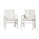 Walker Edison - Windsor Acacia Wood Patio Chairs, (Set of 2) - White wash