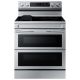 Samsung - 6.3 cu. ft. Smart Freestanding Electric Range w/ Flex Duoâ„¢, No-Preheat Air Fry & Griddle - Fingerprint Resistant Stainless Steel
