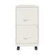 Space Solutions 18in. 2 Drawer Mobile Smart Vertical File Cabinet, Pearl White - Pearl White