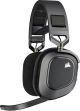 CORSAIR - HS80 RGB WIRELESS Dolby Atmos Gaming Headset for PC, PS5|4 with Broadcast-Grade Omni-Directional Microphone - Carbon
