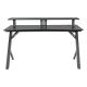 OSP Home Furnishings - Area51 Battlestation Gaming Desk w/ Matte Legs - Black