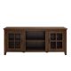 Walker Edison - 58in. Farmhouse 2 Door TV Stand for TVs up to 65in. - Dark brown