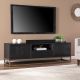 SEI - Dessingham Reclaimed Wood TV/Media Stand - Black stained wood with antique gold finish