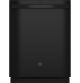 GE - Top Control Built In Dishwasher - 55 dBA - Black