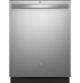 GE - Top Control Built In Dishwasher - 55 dBA - Stainless Steel