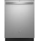 GE - Top Control Built In Dishwasher w/ Sanitize Cycle and Dry Boost, 52 dBA - Fingerprint Resistant Stainless Steel