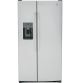 GE - 25.3 Cu. Ft. Side-by-Side Refrigerator w/ Thru-the-Door Ice and Water - Fingerprint Resistant Stainless Steel