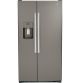 GE - 25.3 Cu. Ft. Side-by-Side Refrigerator w/ Thru-the-Door Ice and Water - Fingerprint Resistant Slate