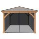 Yardistry - 12' x 12' Meridian Gazebo Mesh Kit - Black