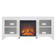 Camden&Wells - Foster TV Stand w/ Log Fireplace - White