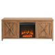 Camden&Wells - Granger 58in. TV Stand with Log Fireplace - Golden Oak