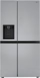 LG - 23 Cu. Ft. Side-by-Side Counter-Depth Refrigerator w/ Smooth Touch Dispenser - Stainless steel