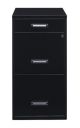 Hirsh - Metal 3-Drawer Organizer File Cabinet with Pencil Drawer - Black