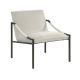 Sauder - Dakota Pass Chair Velvet Accent Chair with Bronze Fram - Ivory