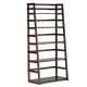 Simpli Home Acadian Ladder Shelf Bookcase - Brunette Brown