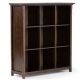 Simpli Home Acadian 9 Cube Bookcase and Storage Unit - Brunette Brown