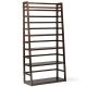Simpli Home Acadian Wide Ladder Shelf Bookcase - Brunette Brown