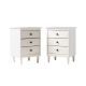 Walker Edison - Classic Minimal 3-Drawer Nightstand set of 2 - White