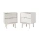 Walker Edison - Mid Century Solid Wood Nightstand set of 2 - White