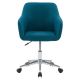CorLiving Marlowe Upholstered Chrome Base Task Chair - Dark Blue