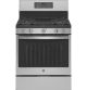 GE Profile - 5.6 Cu. Ft. Freestanding Smart Gas True Convection Range w/ Hot Air Fry - Stainless steel