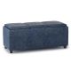 Simpli Home Avalon Storage Ottoman - Denim Blue