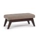 Simpli Home Draper Mid Century Tufted Ottoman Bench - Fawn Brown