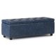 Simpli Home - Hamilton Storage Ottoman - Denim Blue