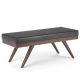 Simpli Home - Chanelle Mid Century Ottoman Bench - Distressed Black