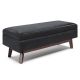Simpli Home Owen Rectangular Storage Ottoman - Midnight Black