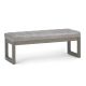 Simpli Home Casey Ottoman Bench - Distressed Grey Taupe
