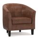 Simpli Home - Austin Tub Chair - Distressed Saddle Brown