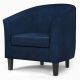 Simpli Home Austin Tub Chair - Distressed Dark Blue