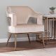 Southern Enterprises Eldermain Upholstered Accent Chair - Taupe and champagne finish