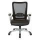 OSP Home Furnishings - Screen Back Chair w/ Faux Leather Seat - Black